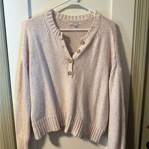 American Eagle Outfitters Soft Pink V-Neck Sweater